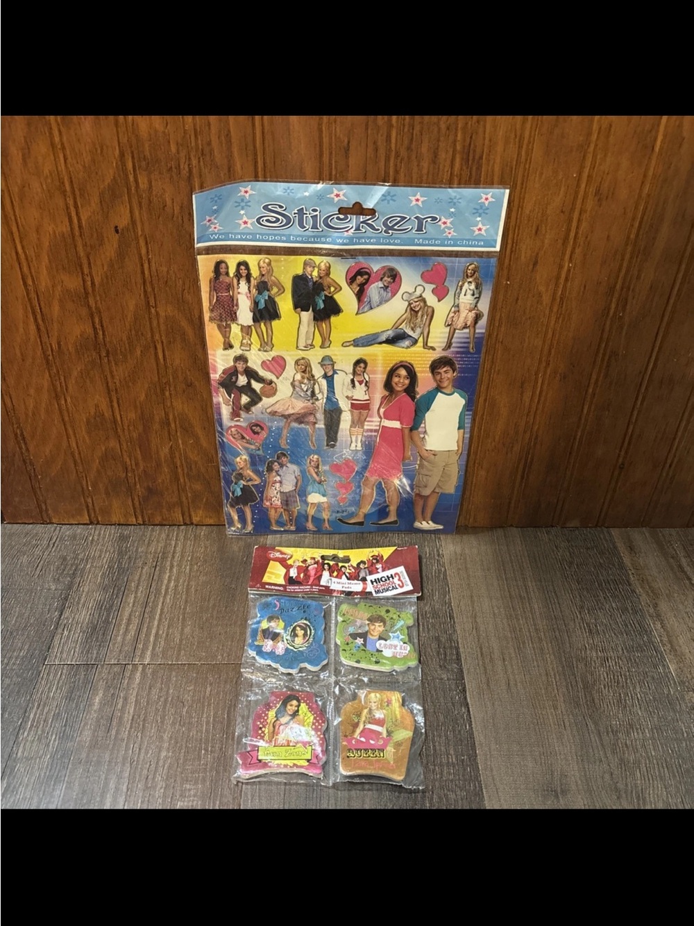 New Old Stock High School Musical Stickers and Notepads